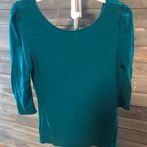 Teal WHBM blouse